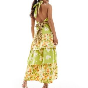 Never Fully Dressed Green Floral Maxi Dress